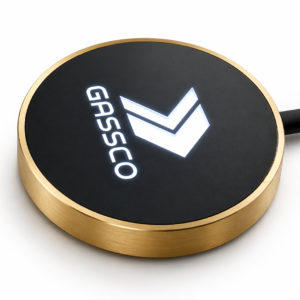 Light Wave – Wooden Wireless Charger with Glow Logo