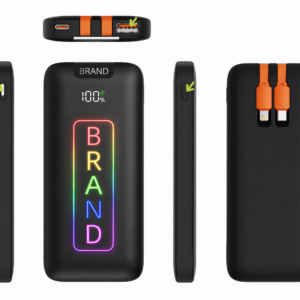 Radiant Charge – Multi Colour LED Logo Powerbank 10000 mAh