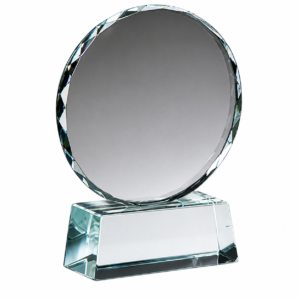 Crystal Glass Trophy  Round (10 cm, 15 cm, 17 cm)