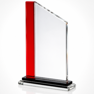 Red Tower Crystal Glass Trophy (6 inch, 7 inch, 8 inch, 9 inch)