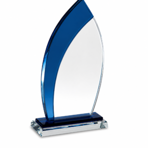 FISH BLUE TRANSPARENT CRYSTAL GLASS AWARD TROPHY(7,8,9,10 inch)